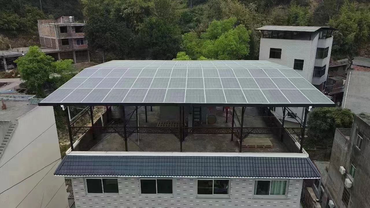 柳林15kw+10kwh自建别墅家庭光伏储能系统